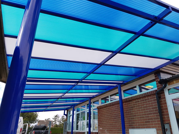 colourful school canopy