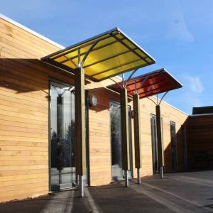 Rainbow Entrance Canopies for Schools - Setter Play