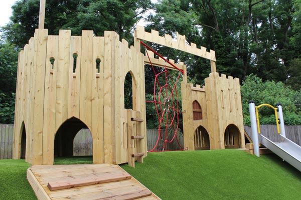 Wooden Fortress for School Playground Equipment. All from Setter Play UK