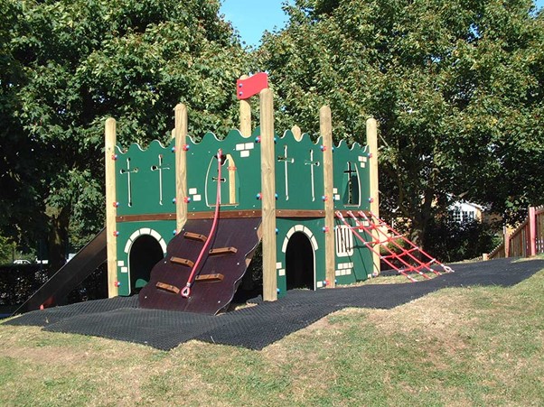 Castle themed playground