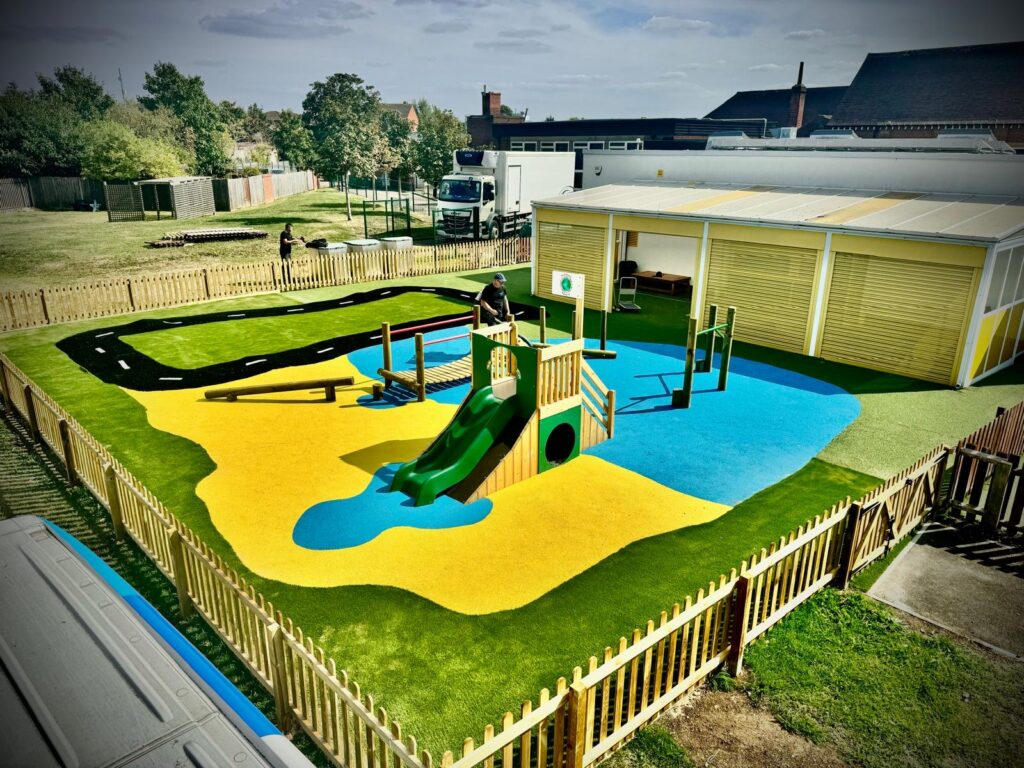 School playground equipment in East London