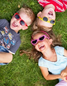 Children laughing in playground