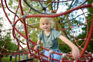 Challenging playground equipment