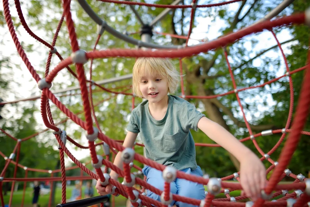 Challenging playground equipment